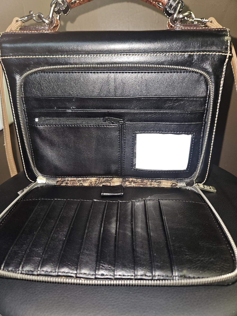 💥Sale💥Bellerose Vintage 1980's Exotic Leather Satchel - Picture 7 of 10